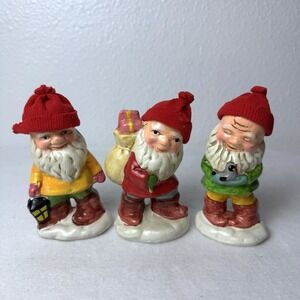 Vintage Lot Of 3 Coast Orient Trading‎ Christmas Elf Figures Santa Elves Gnomes